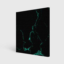 Картина квадратная Color black turquoise