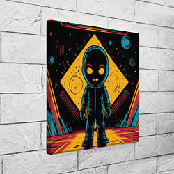 Холст квадратный Недовольный инопланетянин, цвет: 3D-принт — фото 2