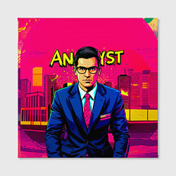 Холст квадратный Аналитик в стиле комиксов, цвет: 3D-принт — фото 2