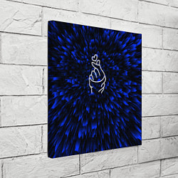Холст квадратный K Pop blue energy, цвет: 3D-принт — фото 2