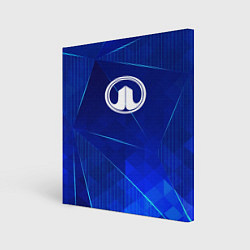 Холст квадратный Great Wall blue poly, цвет: 3D-принт