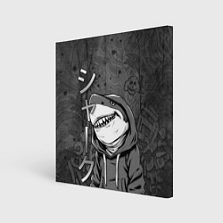Холст квадратный Акула в капюшоне, цвет: 3D-принт