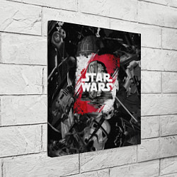 Холст квадратный Звездные войны патерн с героями, цвет: 3D-принт — фото 2