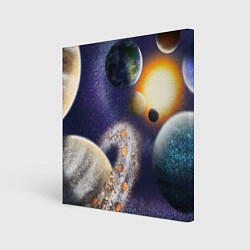 Картина квадратная Парад планет