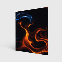 Холст квадратный The color is fire orange, цвет: 3D-принт