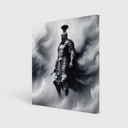 Картина квадратная Спартанский воин среди львов