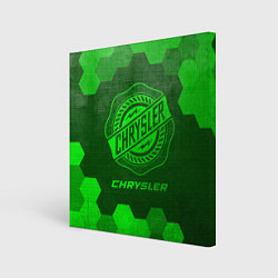 Холст квадратный Chrysler - green gradient, цвет: 3D-принт