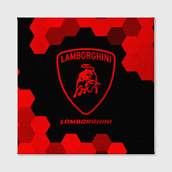 Холст квадратный Lamborghini - red gradient, цвет: 3D-принт — фото 2