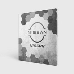 Холст квадратный Nissan - white gradient, цвет: 3D-принт