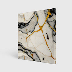 Картина квадратная Золотые прожилки в мраморе