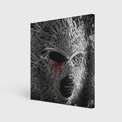 Холст квадратный Маска каллиграфия, цвет: 3D-принт