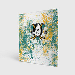 Холст квадратный Anaheim Ducks NHL white, цвет: 3D-принт