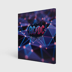 Холст квадратный ACDC лого в градиенте, цвет: 3D-принт