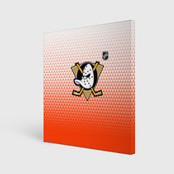 Картина квадратная Анахайм Дакс - оранжевая геометрия