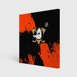 Картина квадратная Анахайм Дакс - оранжевая краска