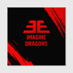 Холст квадратный Imagine Dragons - red gradient, цвет: 3D-принт — фото 2