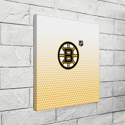 Холст квадратный Бостон Брюинз - светлый градиент, цвет: 3D-принт — фото 2