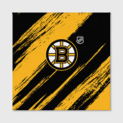 Холст квадратный Бостон Брюинз - брызги краски, цвет: 3D-принт — фото 2