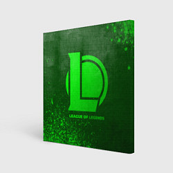 Холст квадратный League of Legends - green gradient, цвет: 3D-принт