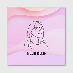 Холст квадратный Билли Айлиш из линии - минимализм, цвет: 3D-принт — фото 2