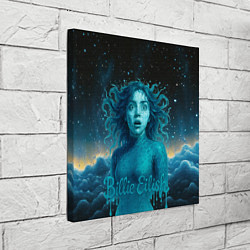 Холст квадратный Билли Айлиш из волн, цвет: 3D-принт — фото 2