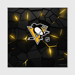 Холст квадратный Питтсбург Пингвинз - плиты с подсветкой, цвет: 3D-принт — фото 2