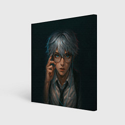 Картина квадратная Стильный мужчина в очках