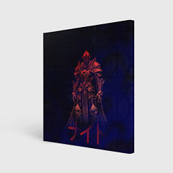 Холст квадратный Мифический воин в неоновом свете, цвет: 3D-принт