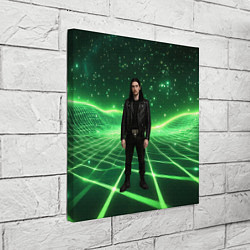 Холст квадратный Bones в зеленом полигоне, цвет: 3D-принт — фото 2