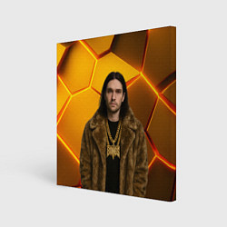 Картина квадратная Bones с цепью в шубе