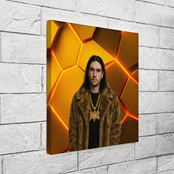 Холст квадратный Bones с цепью в шубе, цвет: 3D-принт — фото 2