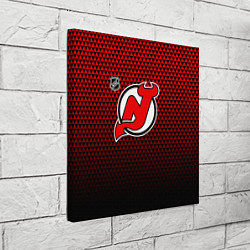 Холст квадратный Нью Джерси Девилз - красный градиент, цвет: 3D-принт — фото 2