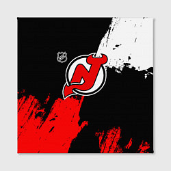 Холст квадратный Нью Джерси Девилз - брызги краски, цвет: 3D-принт — фото 2