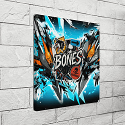 Холст квадратный Bones логотип в стиле стикеров, цвет: 3D-принт — фото 2