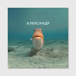 Холст квадратный Рыба - Александр, цвет: 3D-принт — фото 2