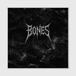 Холст квадратный Bones лого из металла, цвет: 3D-принт — фото 2