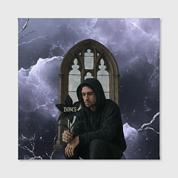 Холст квадратный Bones в стиле готики, цвет: 3D-принт — фото 2