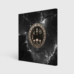 Холст квадратный Bones с лисой - готика, цвет: 3D-принт