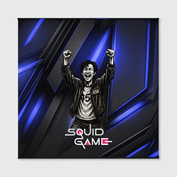 Холст квадратный Победа игрока 456 Игра в кальмара, цвет: 3D-принт — фото 2
