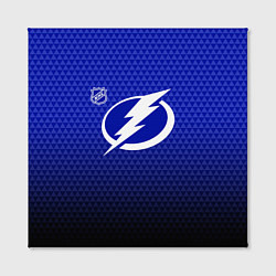 Холст квадратный Тампа Бэй Лайтнинг - синий градиент, цвет: 3D-принт — фото 2