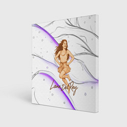Картина квадратная Lana Del Rey радостно прыгает