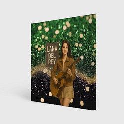 Картина квадратная Lana Del Rey играет на гитаре