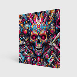 Картина квадратная Art cyber skull - ai art fantasy