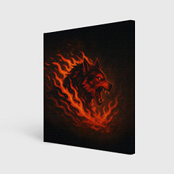 Картина квадратная Инфернальный волк