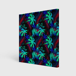 Картина квадратная Palm neon