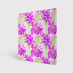 Картина квадратная Palm tree pink
