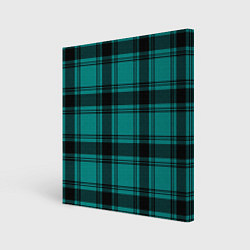 Картина квадратная Checkered dark blue