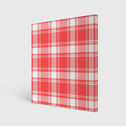 Картина квадратная Checked red white