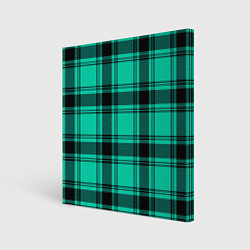 Картина квадратная Checkered turquoise