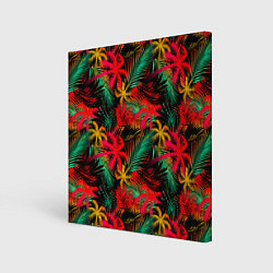 Картина квадратная Palm yellow red